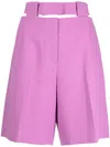 System Cut-out Tailored Shorts In Purple
