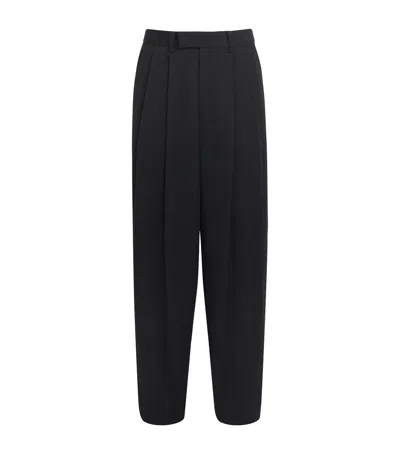 System Double Pleated Trousers In Black