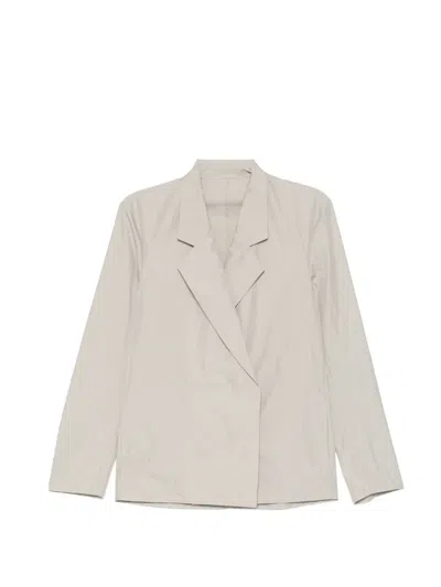 System Double-breasted Blazer In Gray