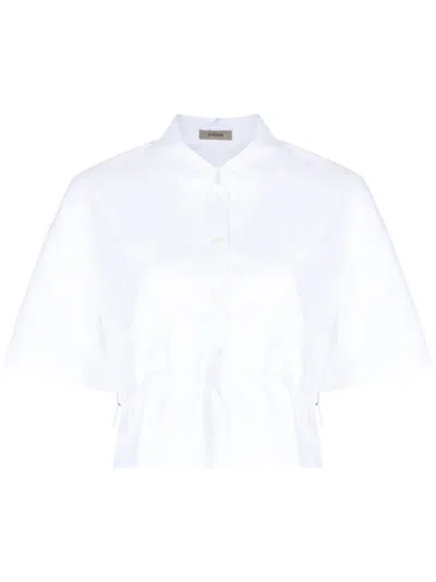 System White Drawstring Shirt