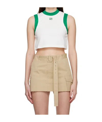 System Embroidered Vest In White