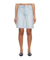 System Blue Faded Denim Shorts In Blue