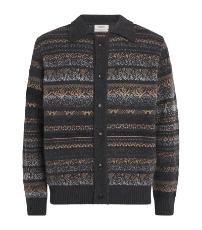 System Fair Isle Cardigan In Gray