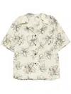 System Flower-printed Bowling Shirt In Le Light Beige