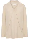 System Handmade Scarf Top In Neutrals