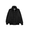 System High-neck Bomber Jacket In Black