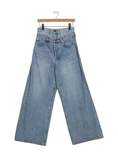 Pre-owned System High-rise Wide Leg Jeans In Blue
