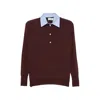 System Button-placket Sweater In Purple