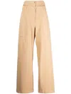 System Layered-waist Tapered Trousers In Brown