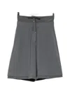 System Layered-waist Drawstring Shorts In Gray