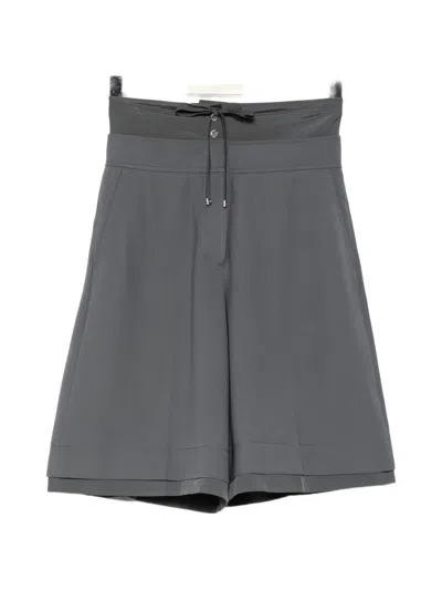System Layered-waist Drawstring Shorts In Gray