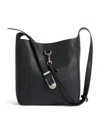 System Leather Anchor Shoulder Bag In Black