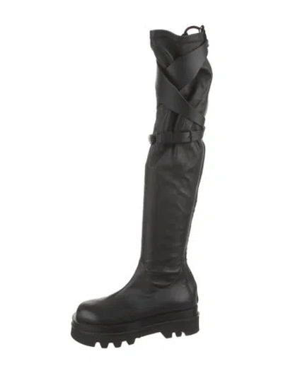 Pre-owned System Leather Boots In Black