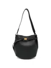 System Leather Shoulder Bag In Black