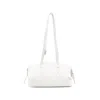 System Leather Shoulder Bag In White