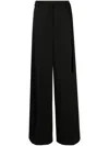 System Logo-charm Pleat-detailing Trousers In Black