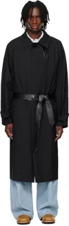 System Navy Summer Wool Single Coat In Dark Navy