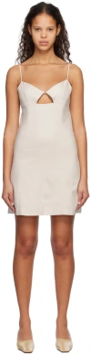 System Off-white Cutout Minidress In Greige