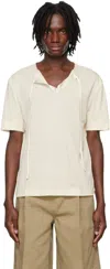 System Off-white Satin Strap T-shirt In Ivory