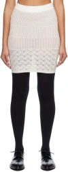 System Off-white Semi-sheer Midi Skirt In Off White