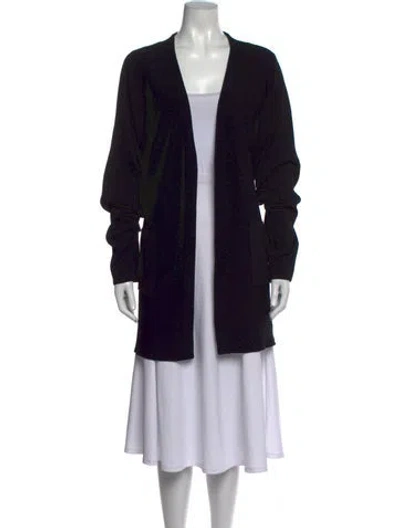 Pre-owned System Open Front Sweater In Black