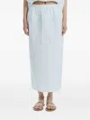 System Padded Drawstring Skirt In White