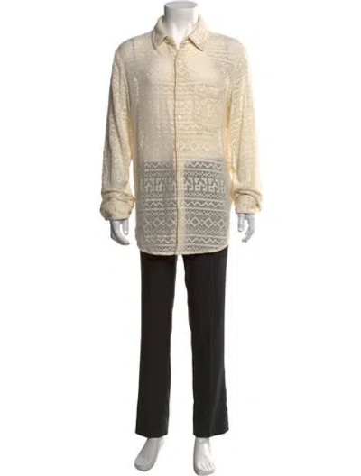 Pre-owned System Patterned Long Sleeve Shirt In Neutrals