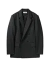 System Pinstriped Double-breasted Blazer In Black