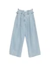 System Pleated Button-fastening Jeans In Blue