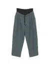 System Pleated Drawstring Trousers In Gray