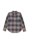 System Pocket Checked Shirt In Blue