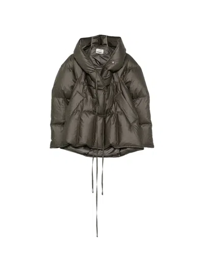 SYSTEM QUILTED HOODED PUFFER JACKET