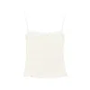 System Ruffled Strap Top In White