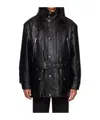 System Safari Faux Leather Jacket In Black