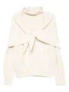 System Scarf Knited Jumper In Neutral