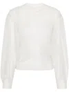 System Semi-sheer Jersey Top In White
