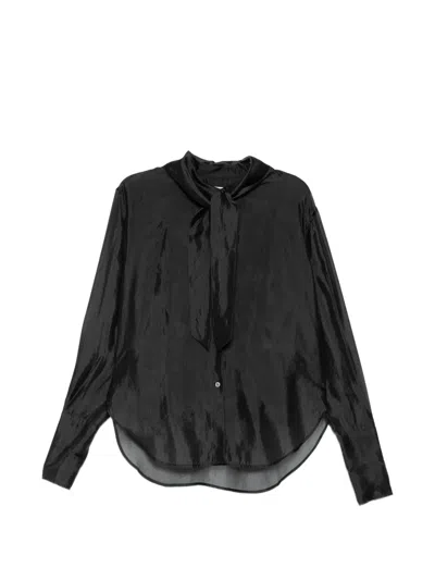 System Sheer Scarf-tie Shirt In Multi