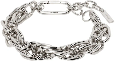 System Silver Layer Chain Bracelet In Sv Silver
