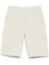 System Slim-fit Bermuda Shorts In Neutrals