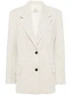 System Slim-fit Single-breasted Blazer In Neutrals
