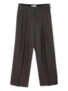 System Soft Volumed Trousers In Brown