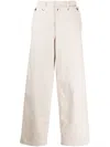 System Straight-leg Cotton Trousers In Brown