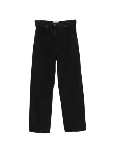 System Structured O-line Raw Jeans In Black