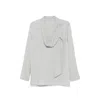 System Tie-neck Blouse In Gray