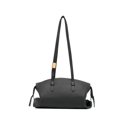 System Top Handle Shoulder Bag In Black