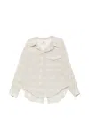 System Transformable Checked Shirt In Gray