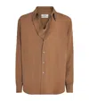 System Triangular Panel Shirt In Brown