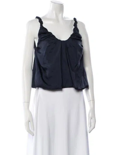 Pre-owned System V-neck Sleeveless Top In Multi