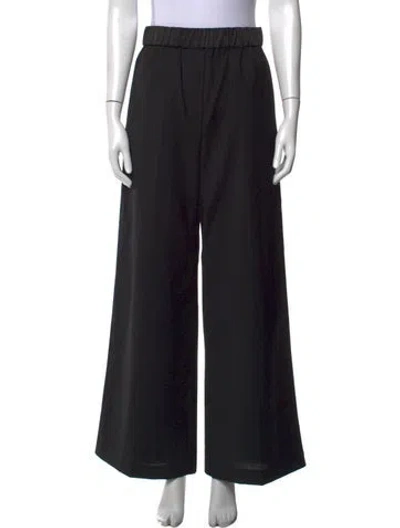 Pre-owned System Wide Leg Pants In Black