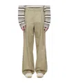 System Wide-leg Twill Casual Pants In Neutral